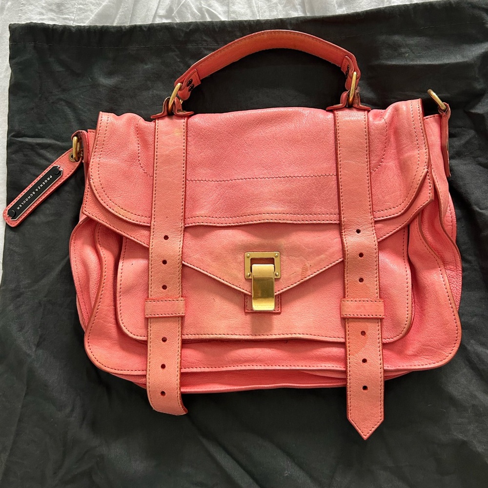 Proenza Schouler medium PS1 neon coral